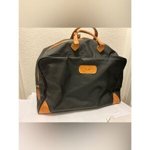 Jon Hart Design Black Duffel with Tan Leather Accents